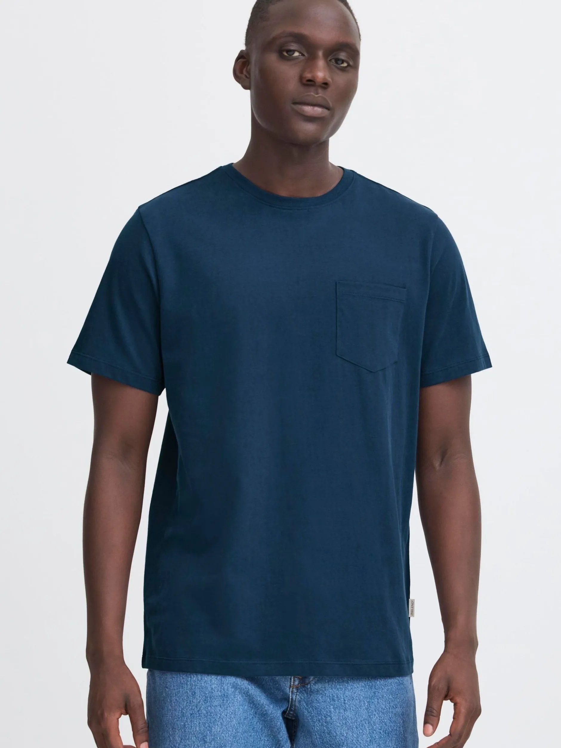 BLEND Herren Rundhalsshirt - BHBenni in blau