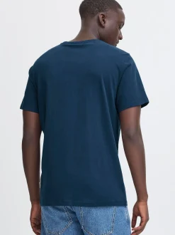 BLEND Herren Rundhalsshirt - BHBenni in blau