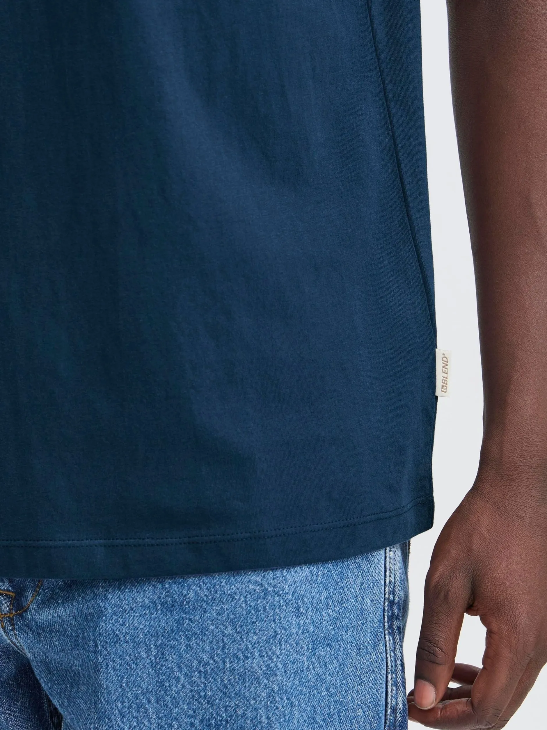 BLEND Herren Rundhalsshirt - BHBenni in blau