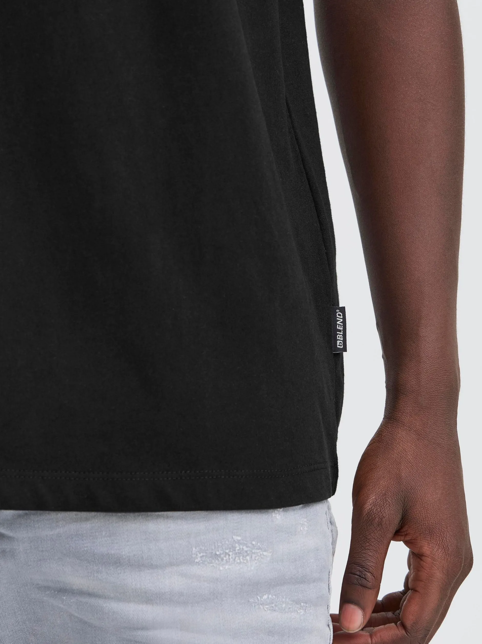BLEND Herren Rundhalsshirt - BHBano in schwarz