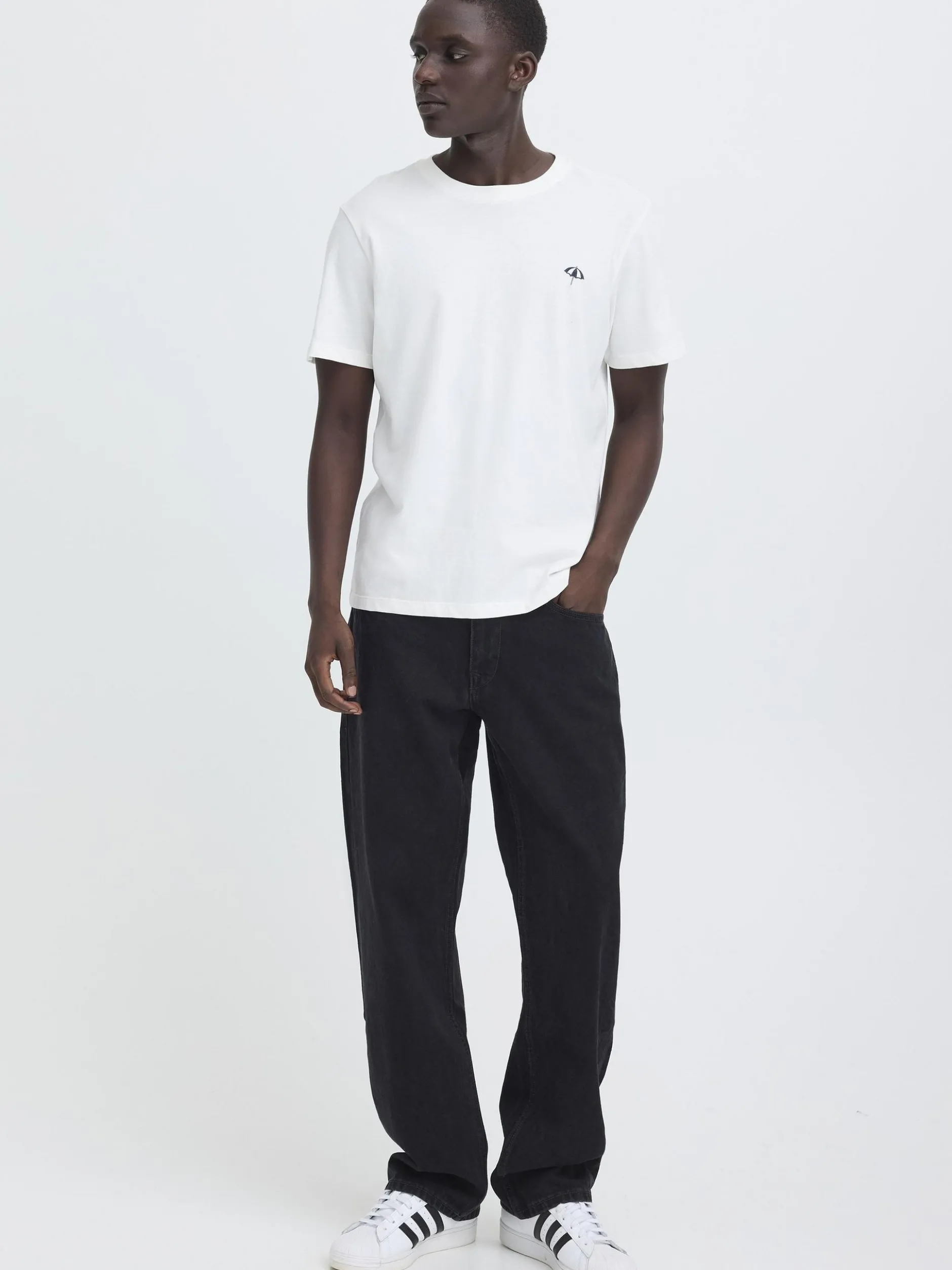 BLEND Herren Rundhalsshirt - BHEbo in weiß