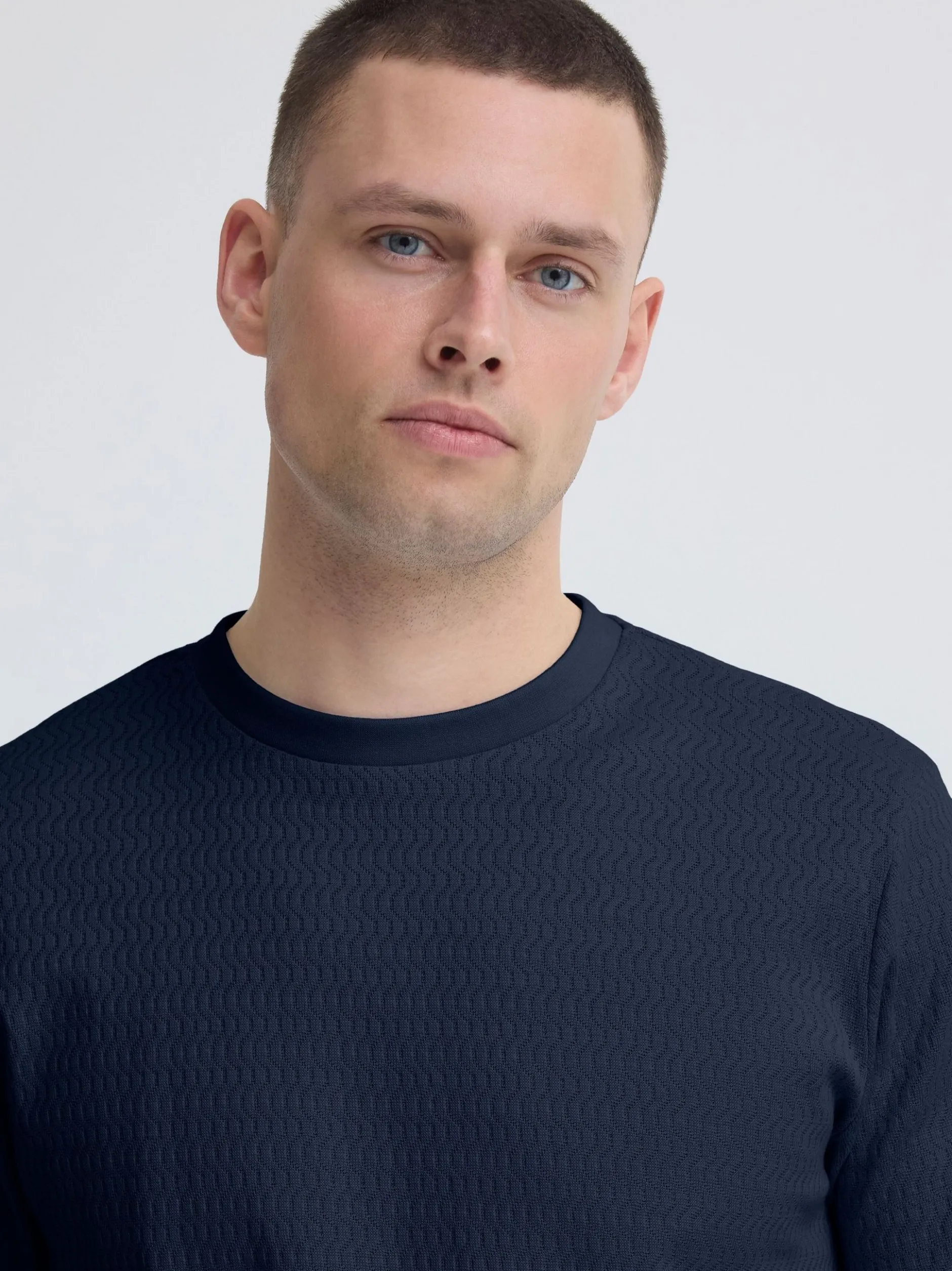 BLEND Herren Rundhalsshirt - BHEswin in blau