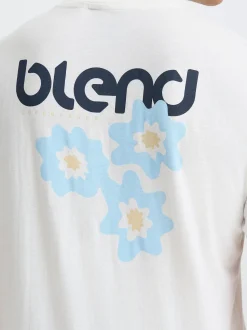 BLEND Herren Rundhalsshirt - BHFlow in weiß