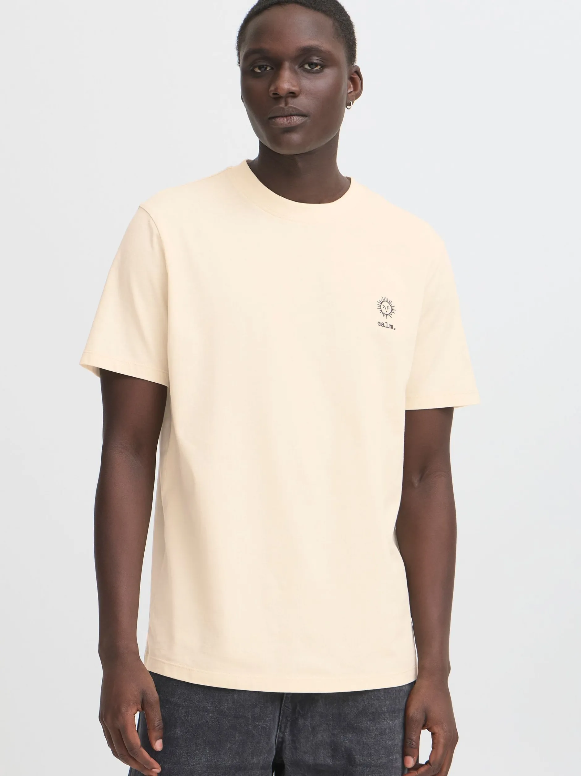 BLEND Herren Rundhalsshirt - BHJanus in beige