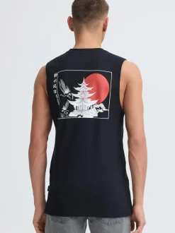 BLEND Herren Rundhalsshirt - BHJapo in schwarz