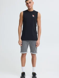 BLEND Herren Rundhalsshirt - BHJapo in schwarz