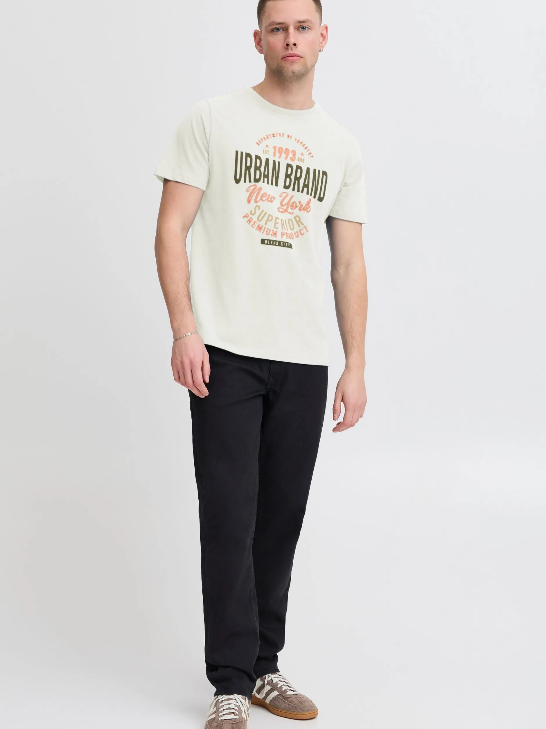 BLEND Herren Rundhalsshirt - BHJarbin 3er-Pack in mehrfarbig