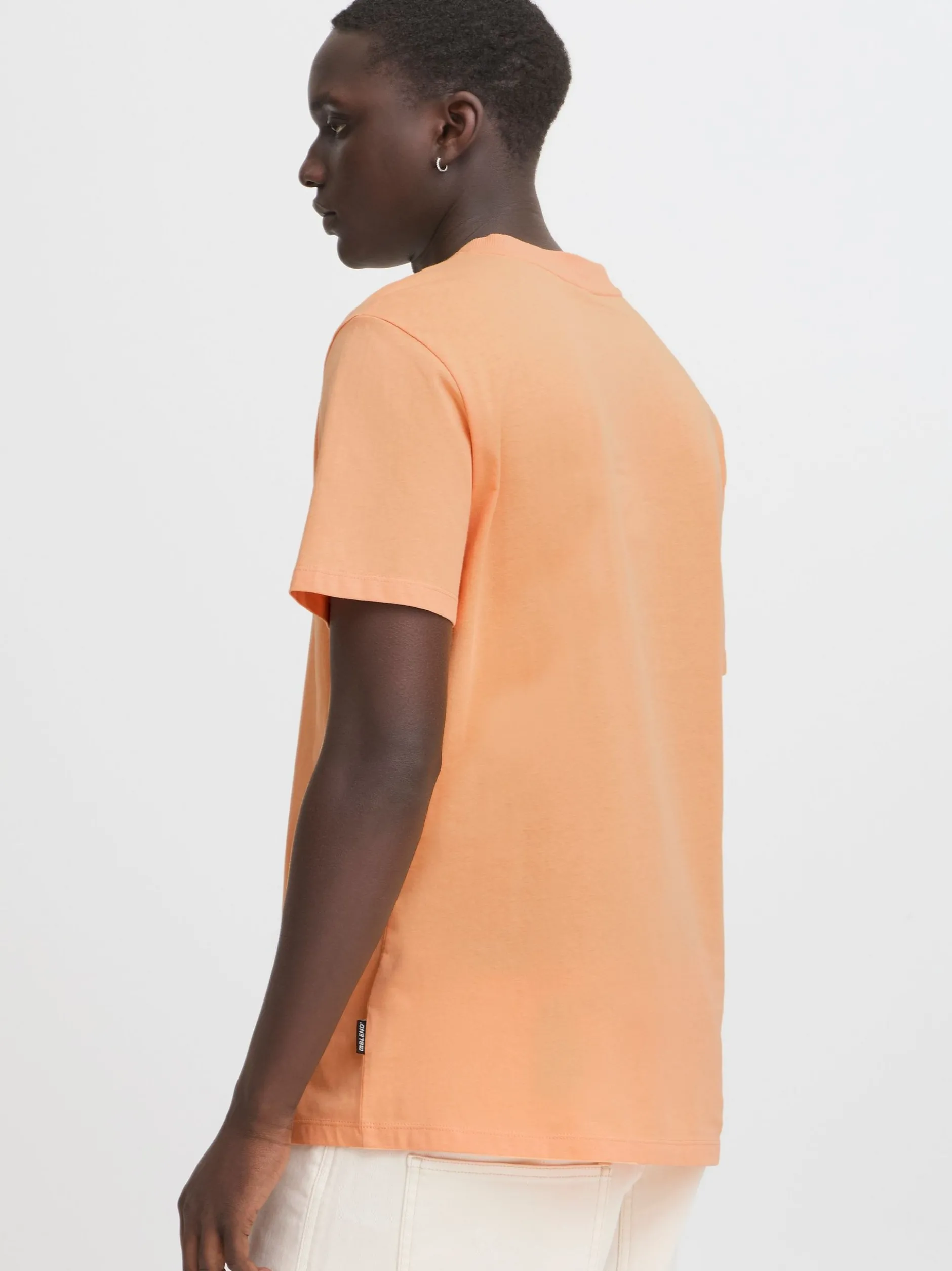 BLEND Herren Rundhalsshirt - BHJens in aprikot