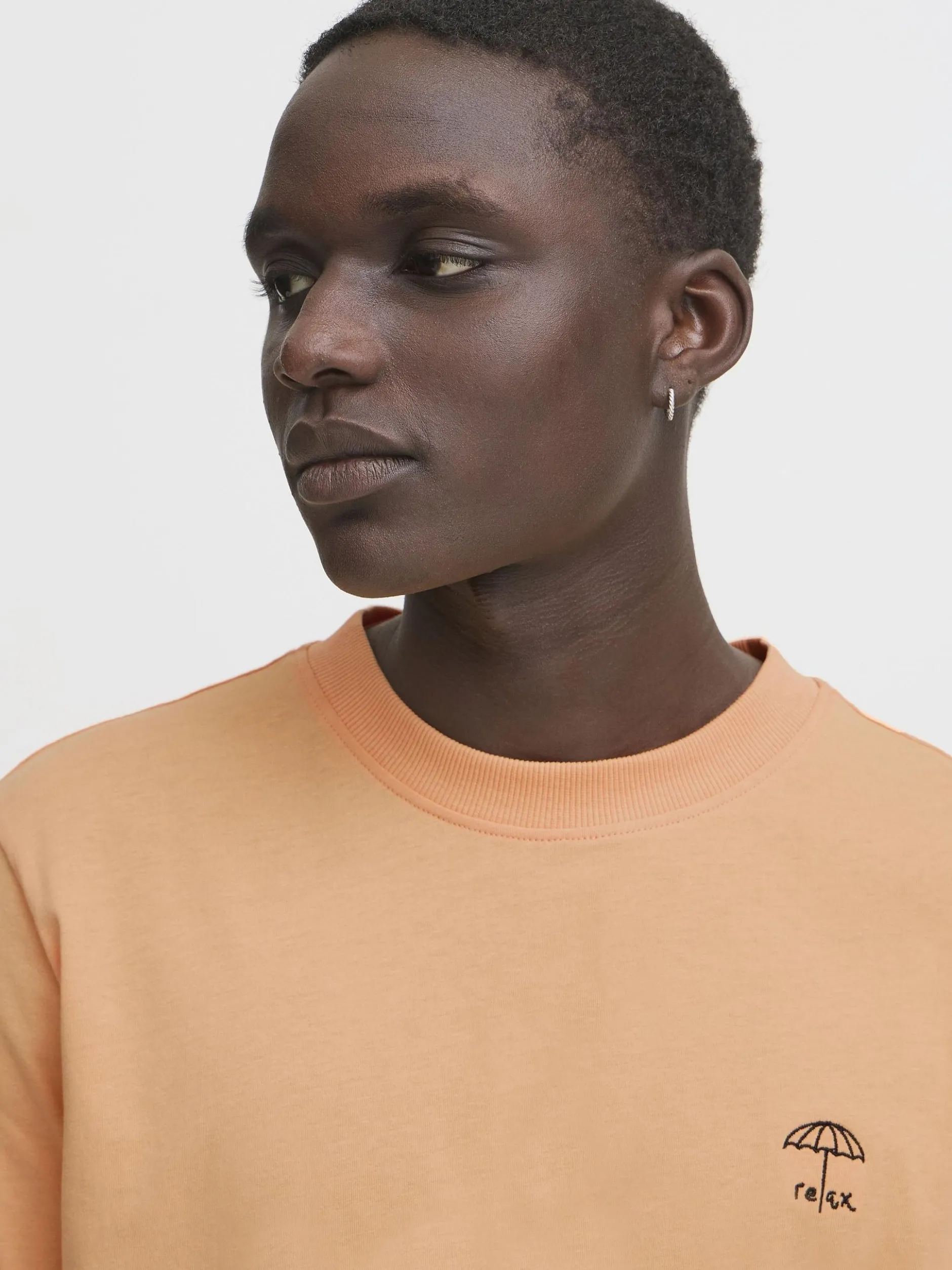 BLEND Herren Rundhalsshirt - BHJens in aprikot