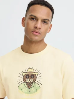 BLEND Herren Rundhalsshirt - BHKarsten in sand
