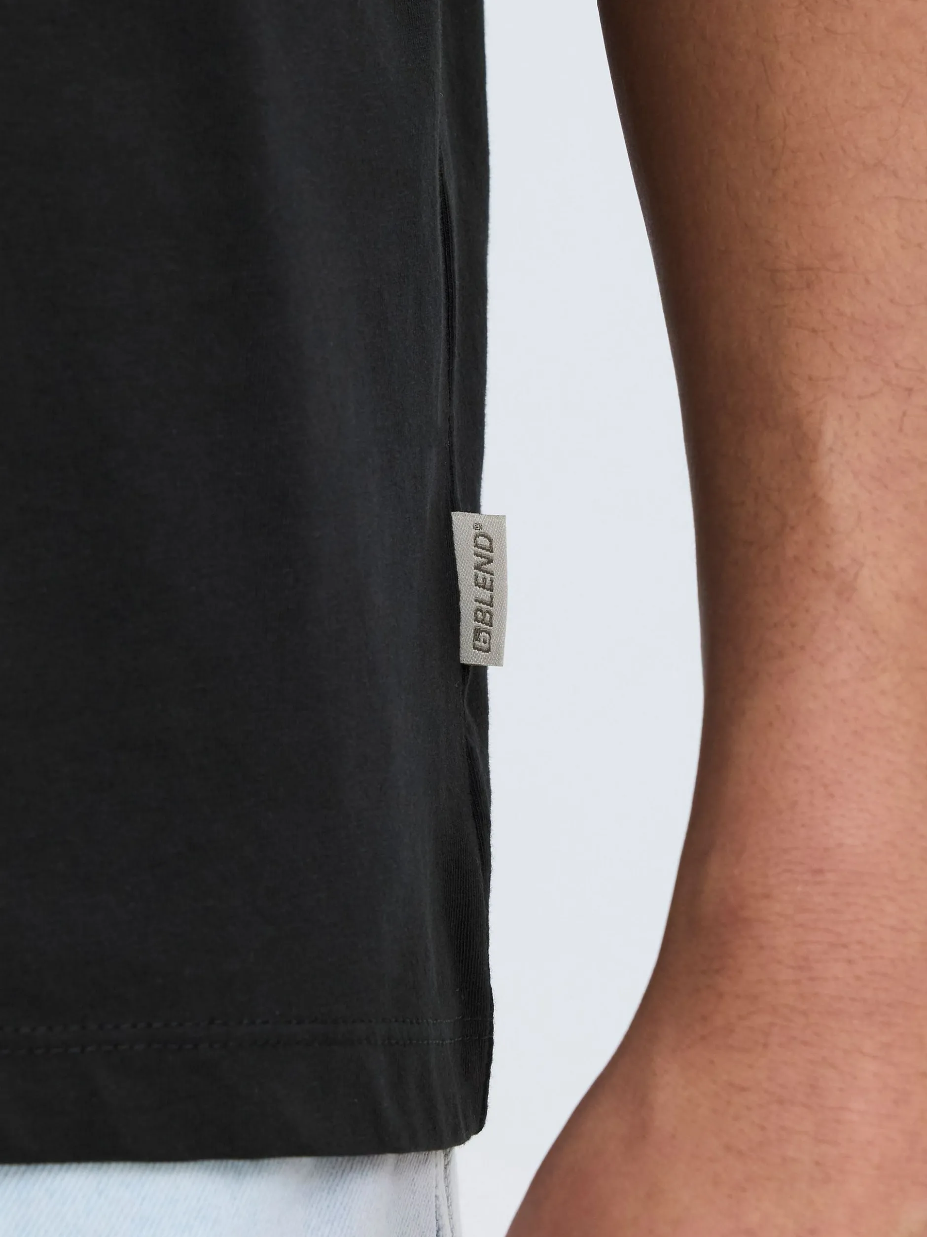 BLEND Herren Rundhalsshirt - BHKean in schwarz