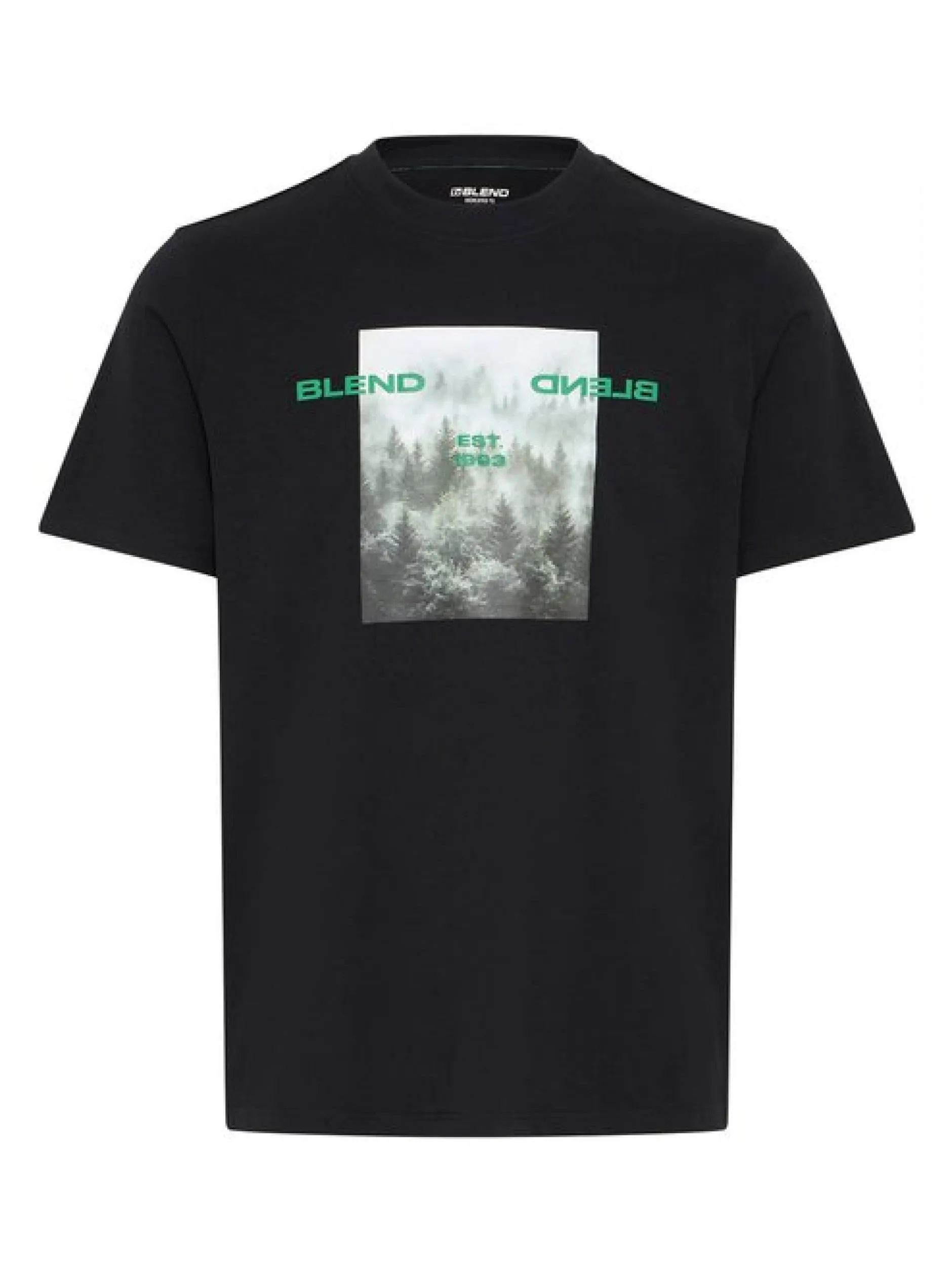 BLEND Herren Rundhalsshirt - BHKean in schwarz