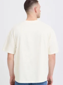 BLEND Herren Rundhalsshirt - BHKyros Graphic in weiß