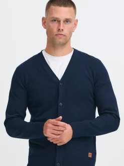 BLEND Herren Strickjacke - BHFinex in blau