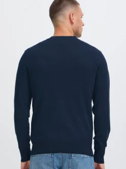 BLEND Herren Strickjacke - BHFinex in blau