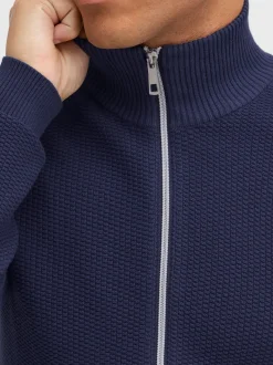 BLEND Herren Strickjacke - BHGomaz in blau