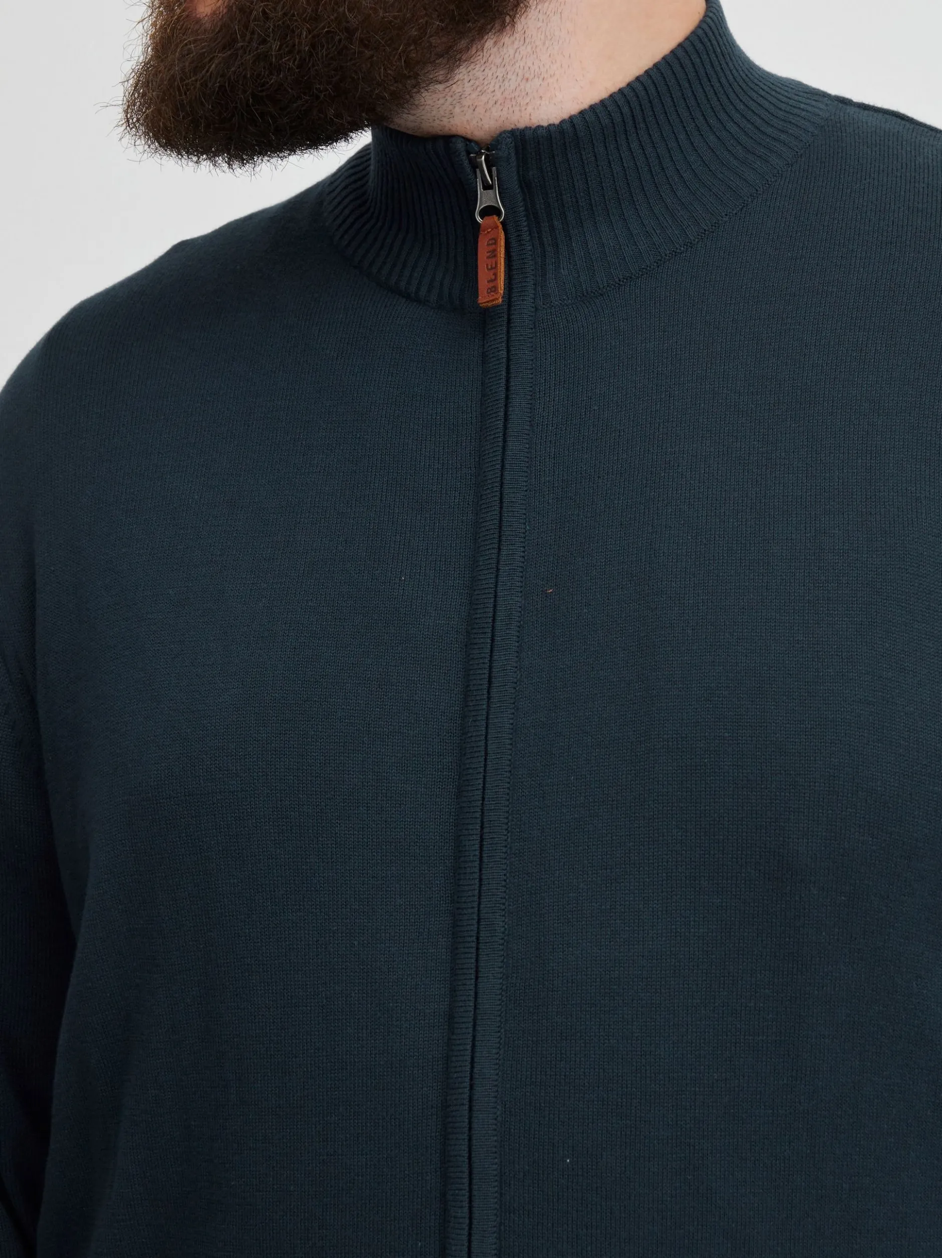 BLEND Herren Strickjacke - BHNorman Big & Tall in blau