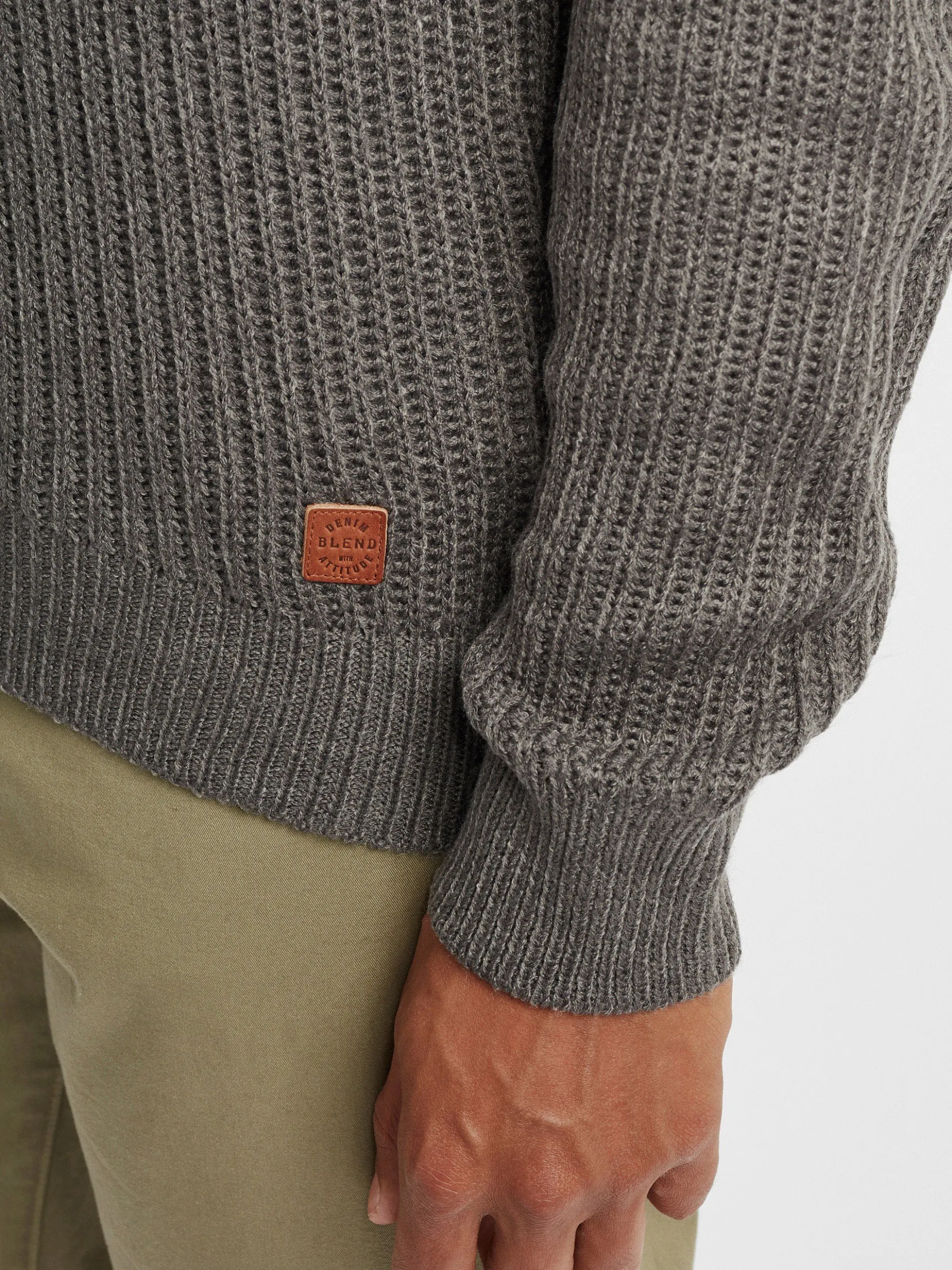 BLEND Herren Strickjacke - BHOteros in grau