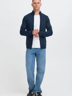 BLEND Herren Strickjacke - BHRycel in blau