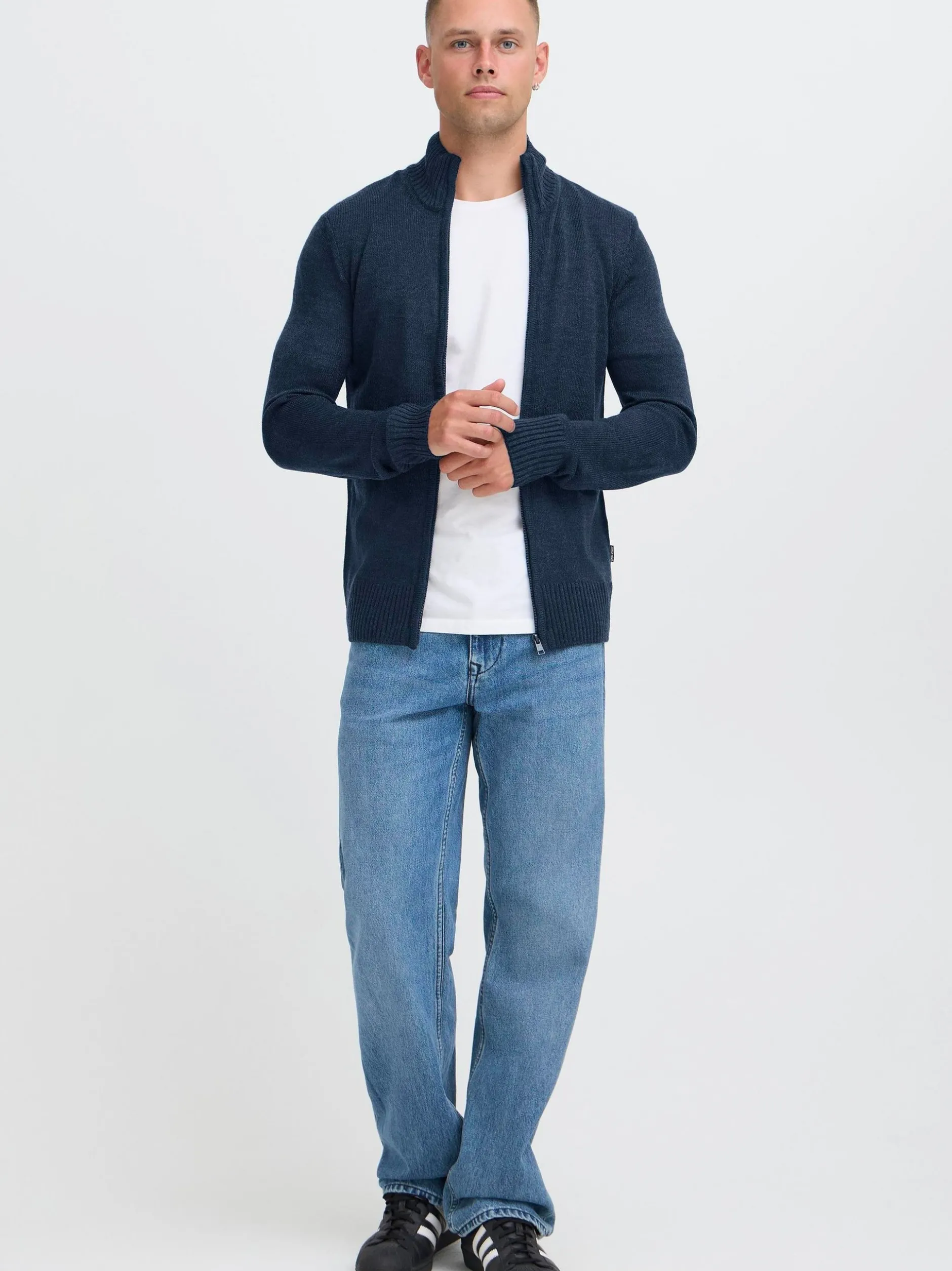 BLEND Herren Strickjacke - BHRycel in blau