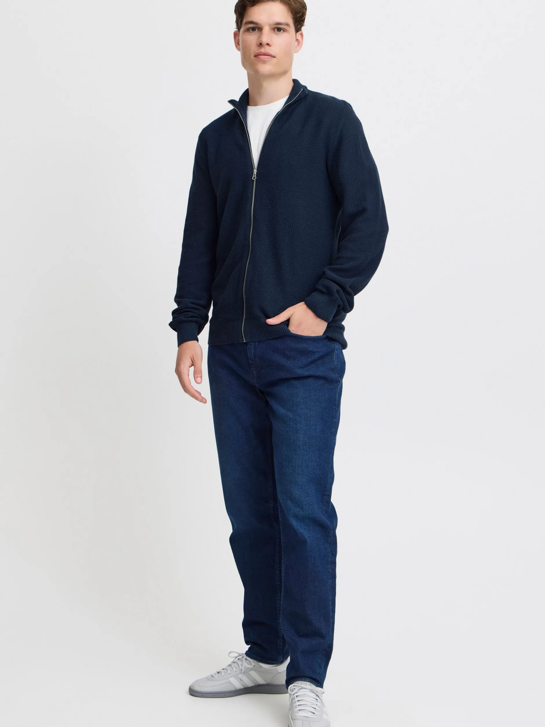 BLEND Herren Strickjacke in blau