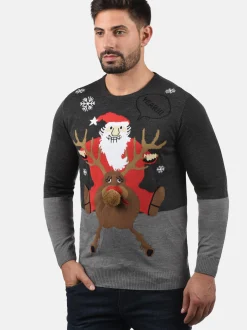 BLEND Herren Strickpullover - BHRudolph in grau