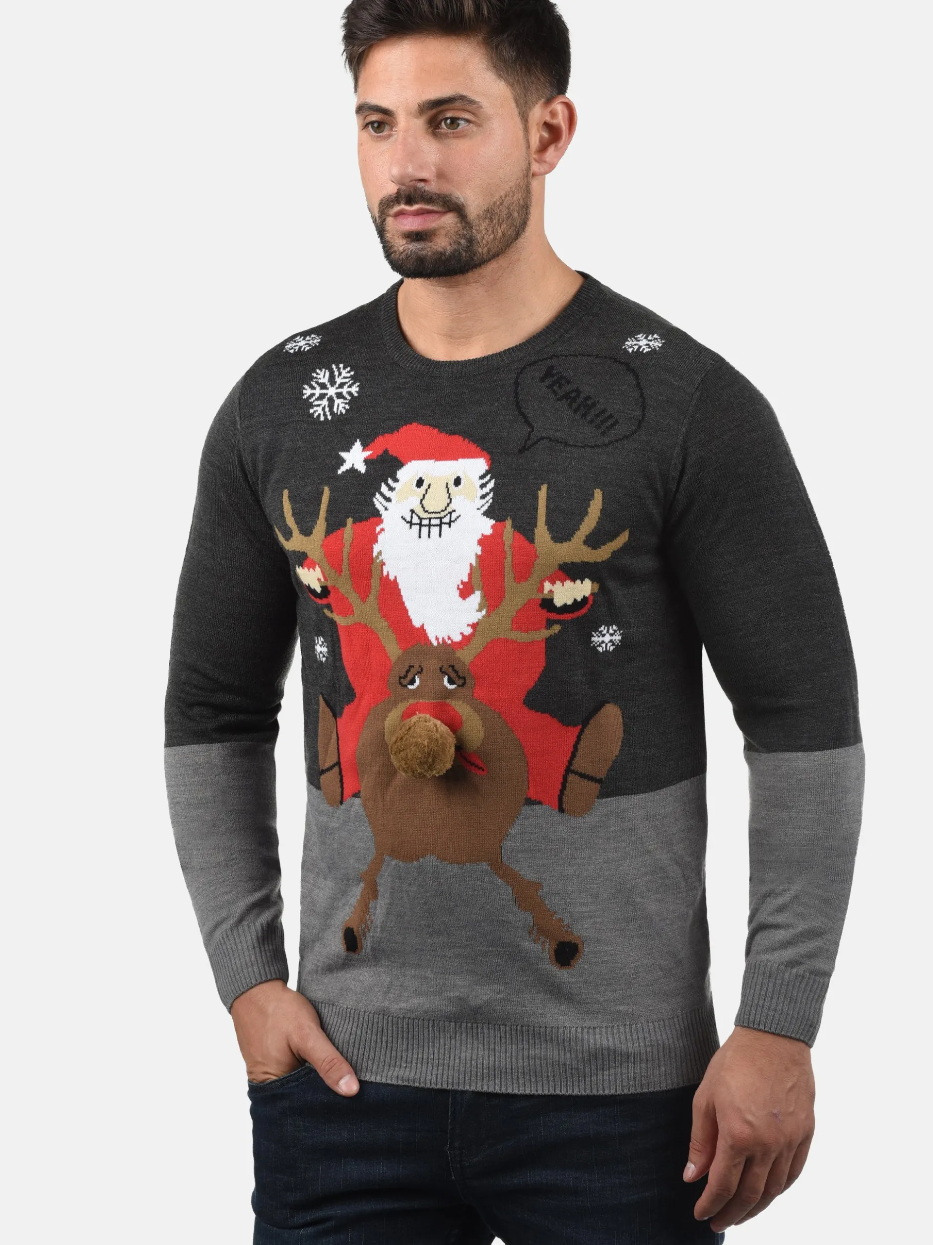 BLEND Herren Strickpullover - BHRudolph in grau
