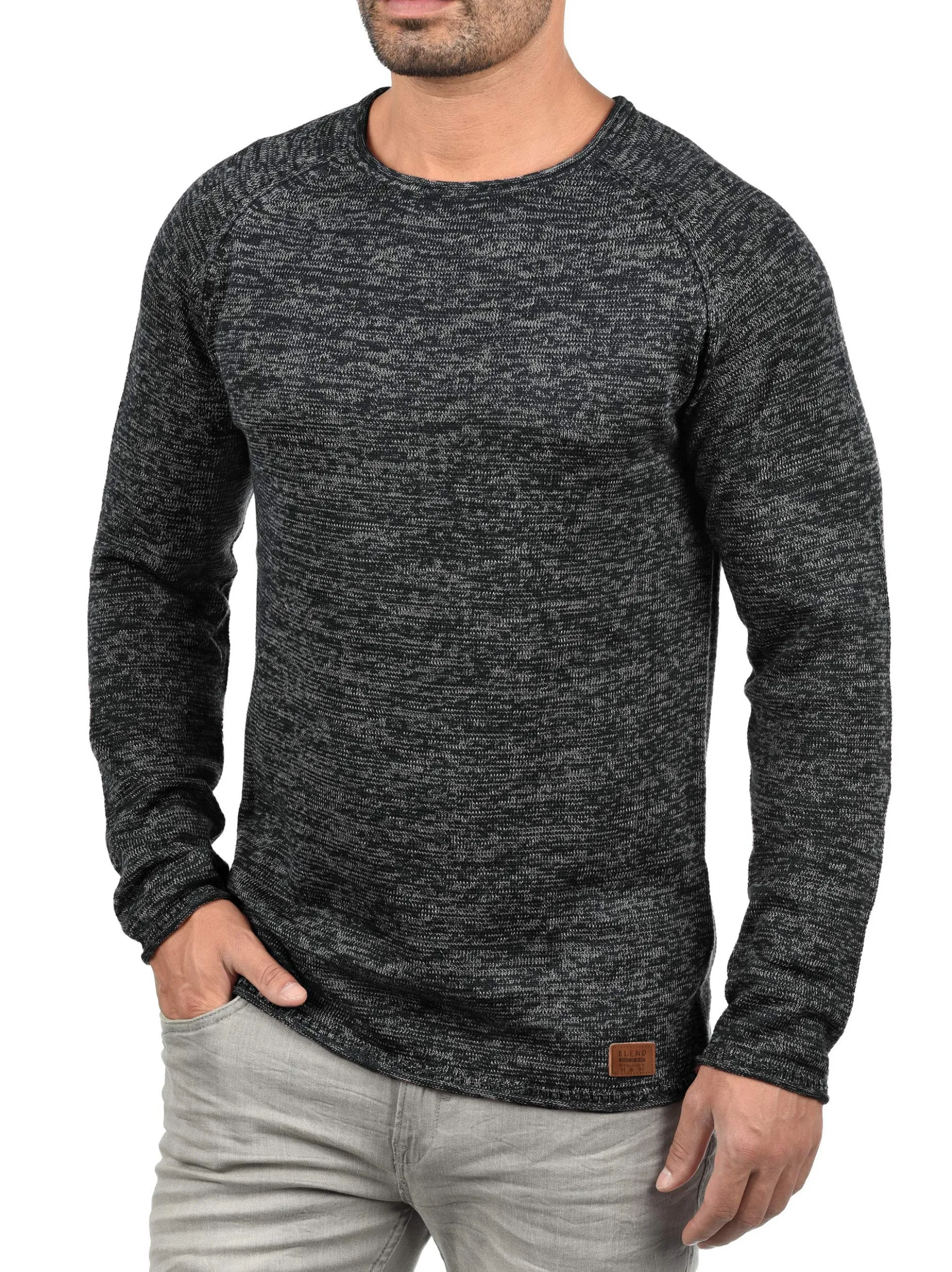 BLEND Herren Strickpullover - BHDan in schwarz