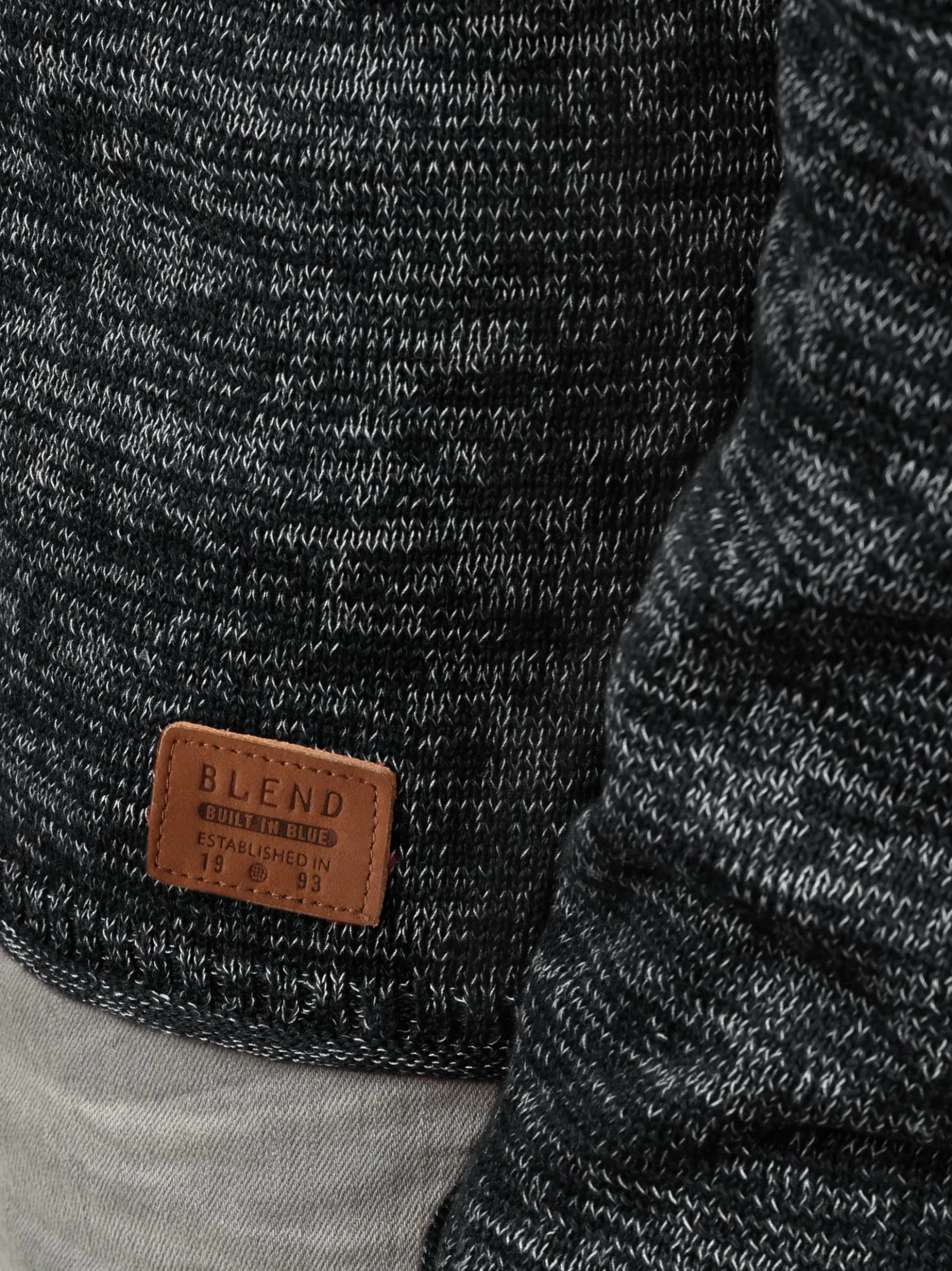 BLEND Herren Strickpullover - BHDan in schwarz