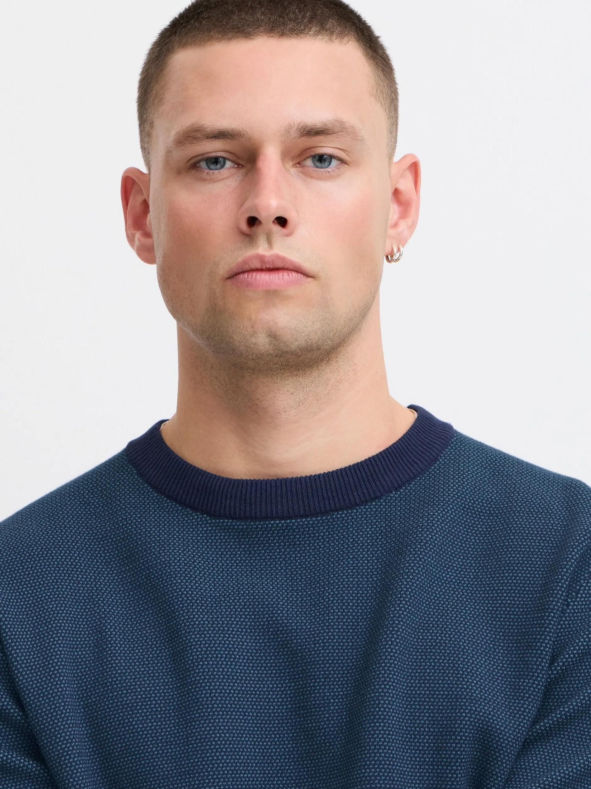 BLEND Herren Strickpullover in blau