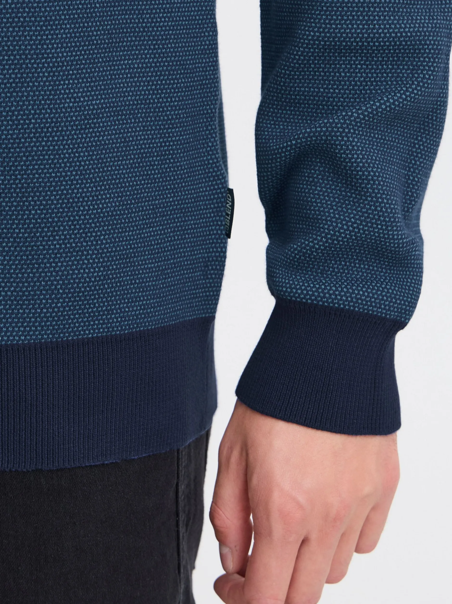 BLEND Herren Strickpullover in blau