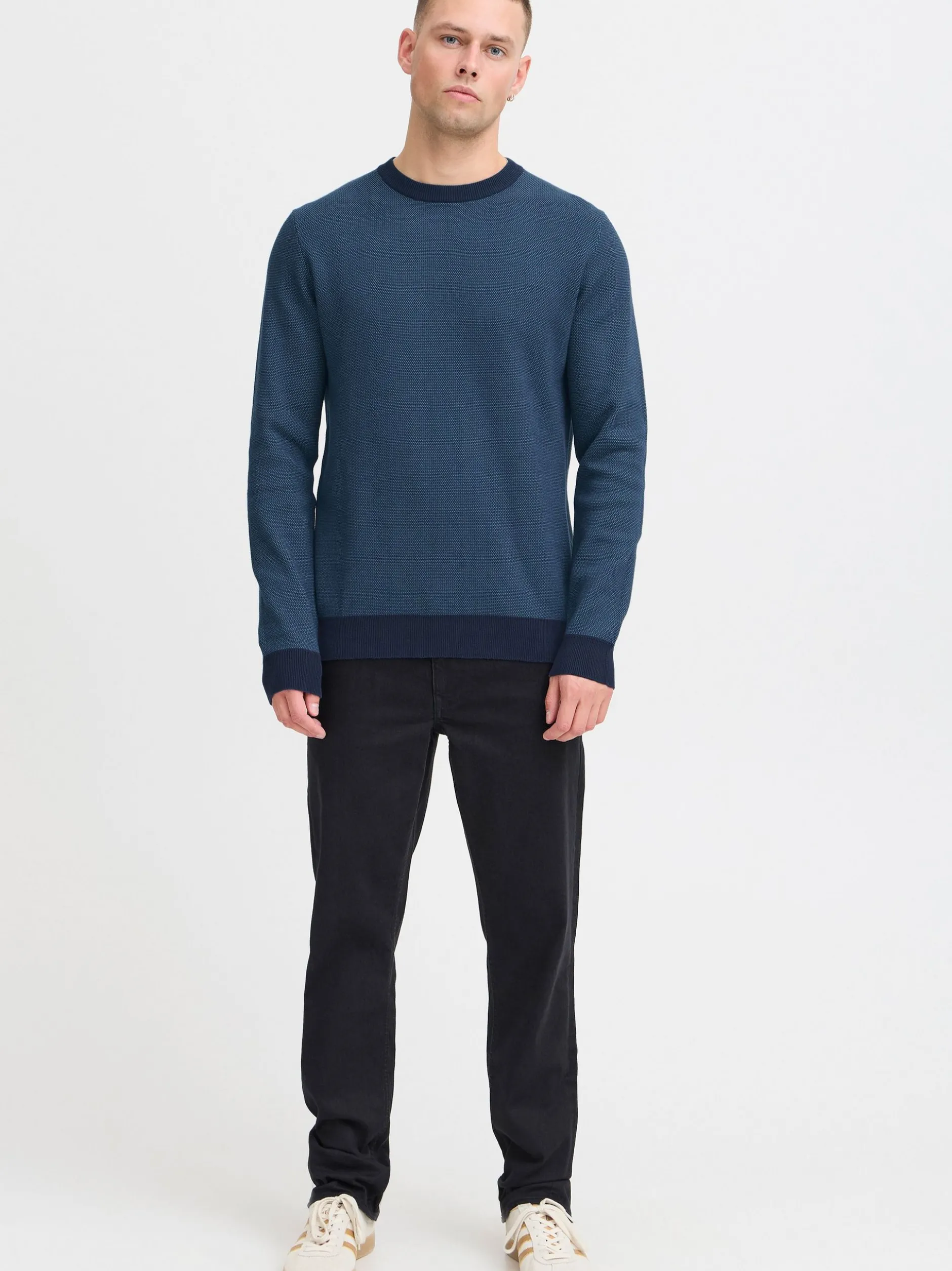 BLEND Herren Strickpullover in blau