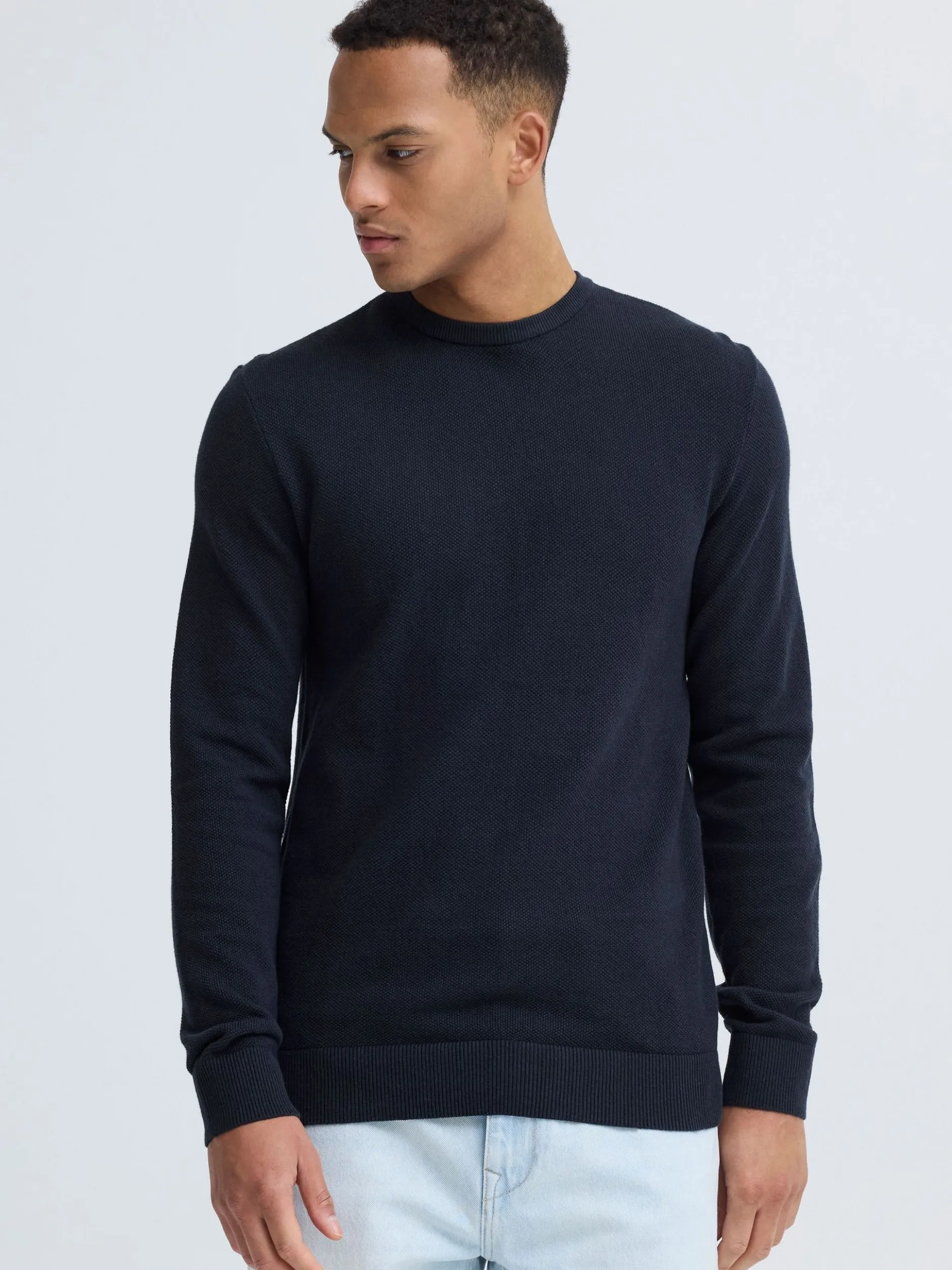BLEND Herren Strickpullover - BHBartel in blau