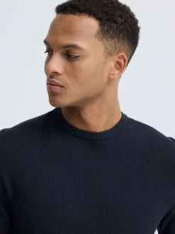BLEND Herren Strickpullover - BHBartel in blau