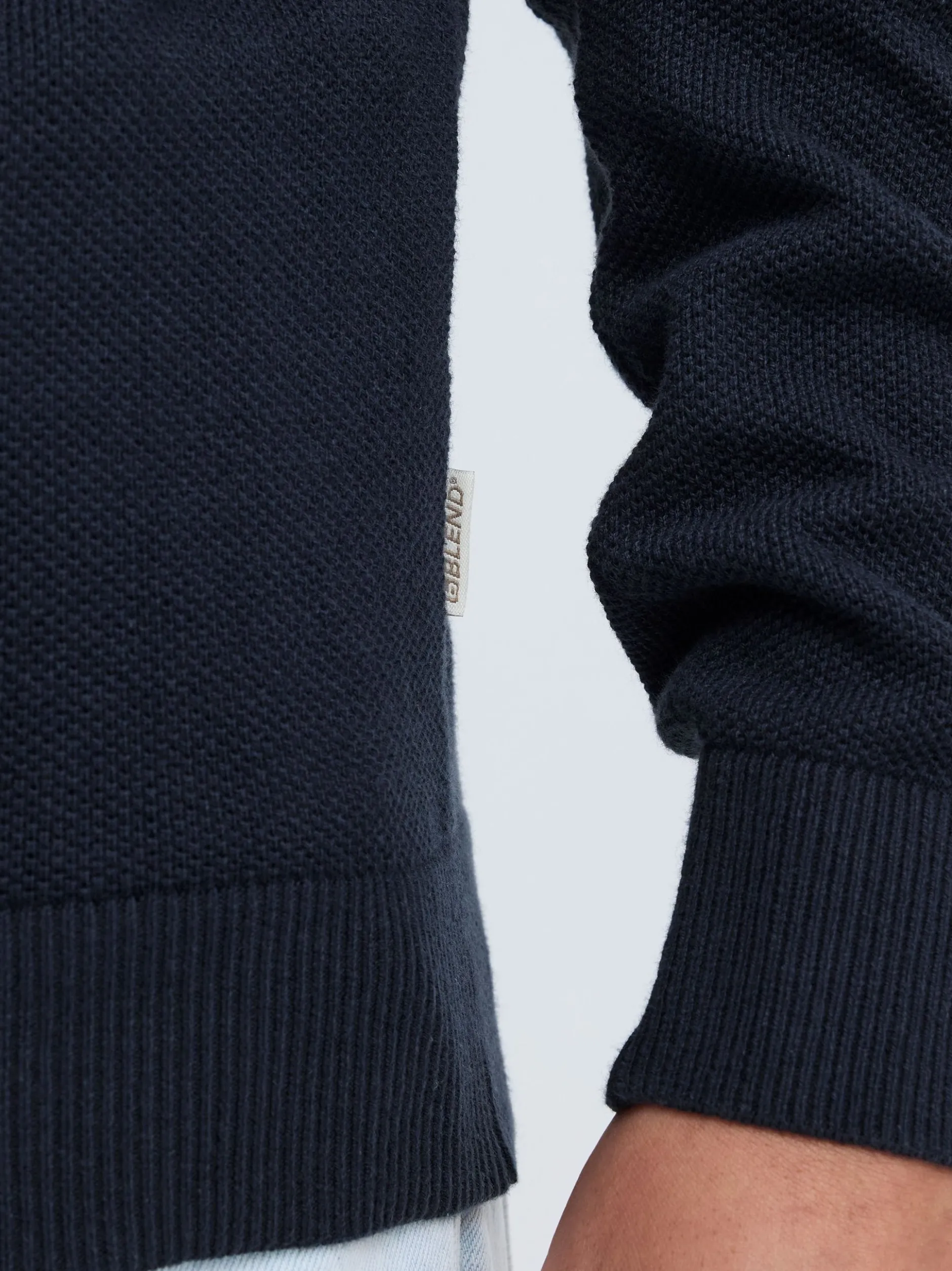 BLEND Herren Strickpullover - BHBartel in blau
