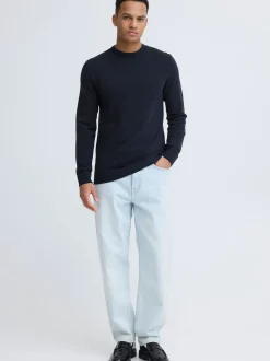 BLEND Herren Strickpullover - BHBartel in blau