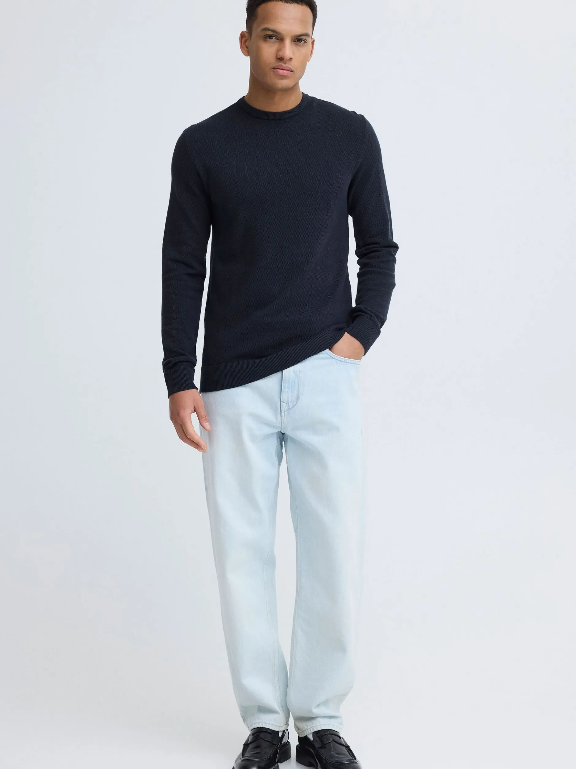 BLEND Herren Strickpullover - BHBartel in blau
