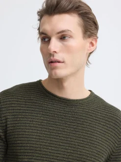 BLEND Herren Strickpullover - BHBror in oliv