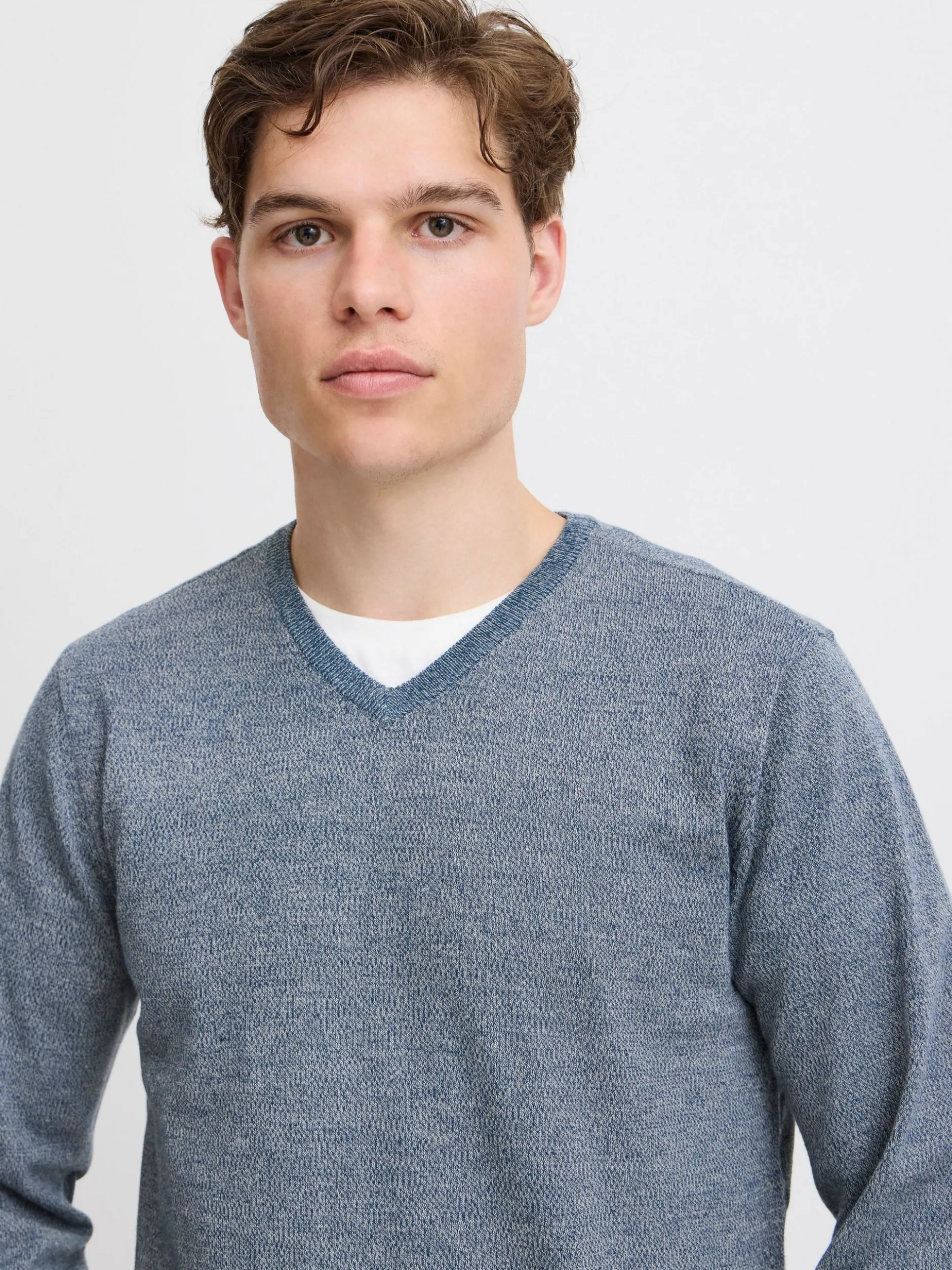 BLEND Herren Strickpullover - BHBruton in blau