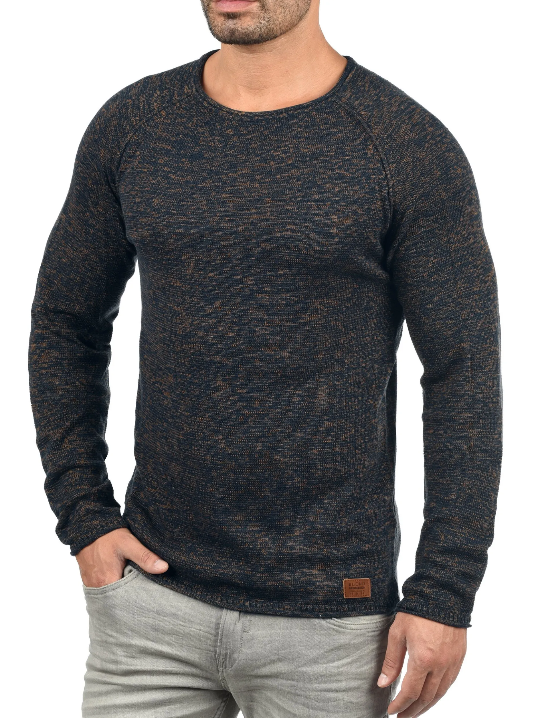 BLEND Herren Strickpullover - BHDan in braun