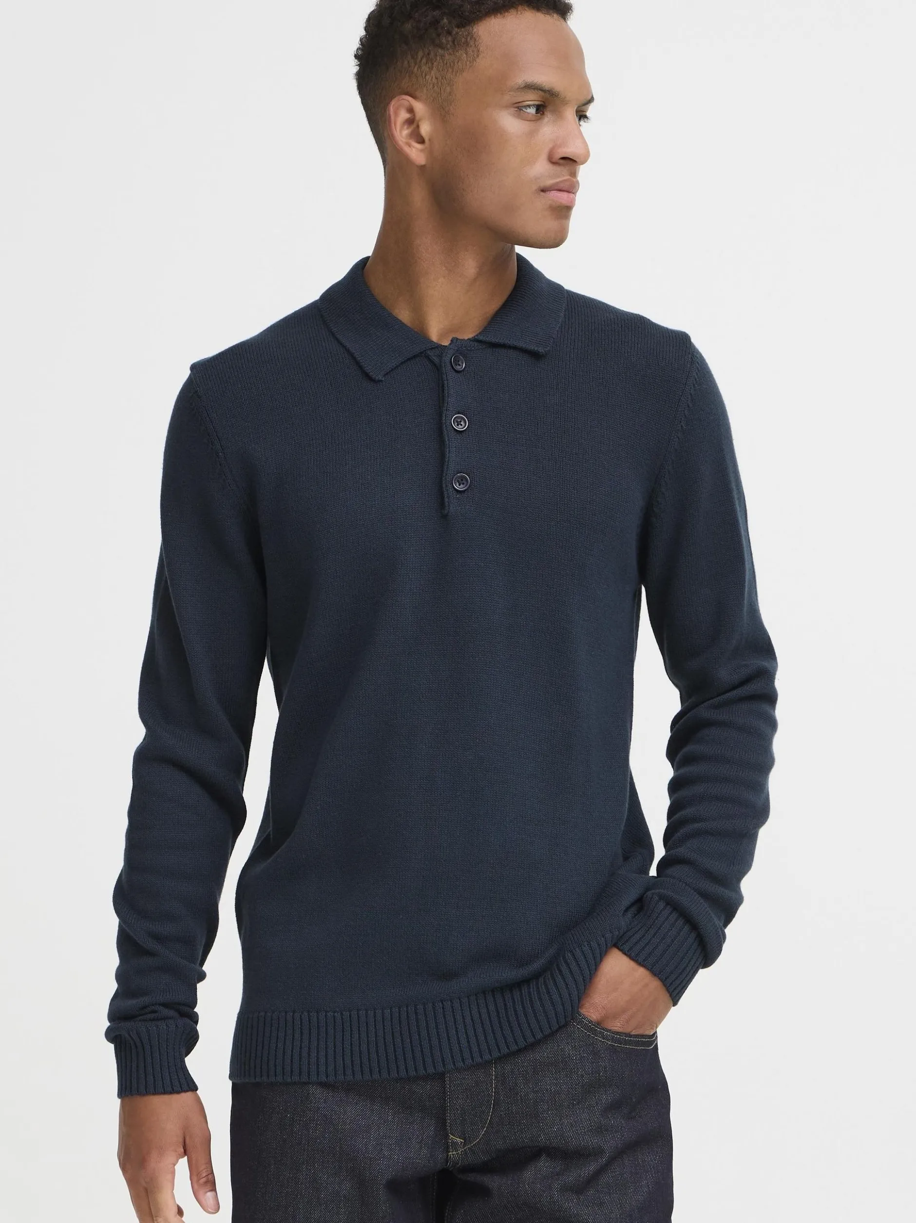 BLEND Herren Strickpullover - BHDeno in blau