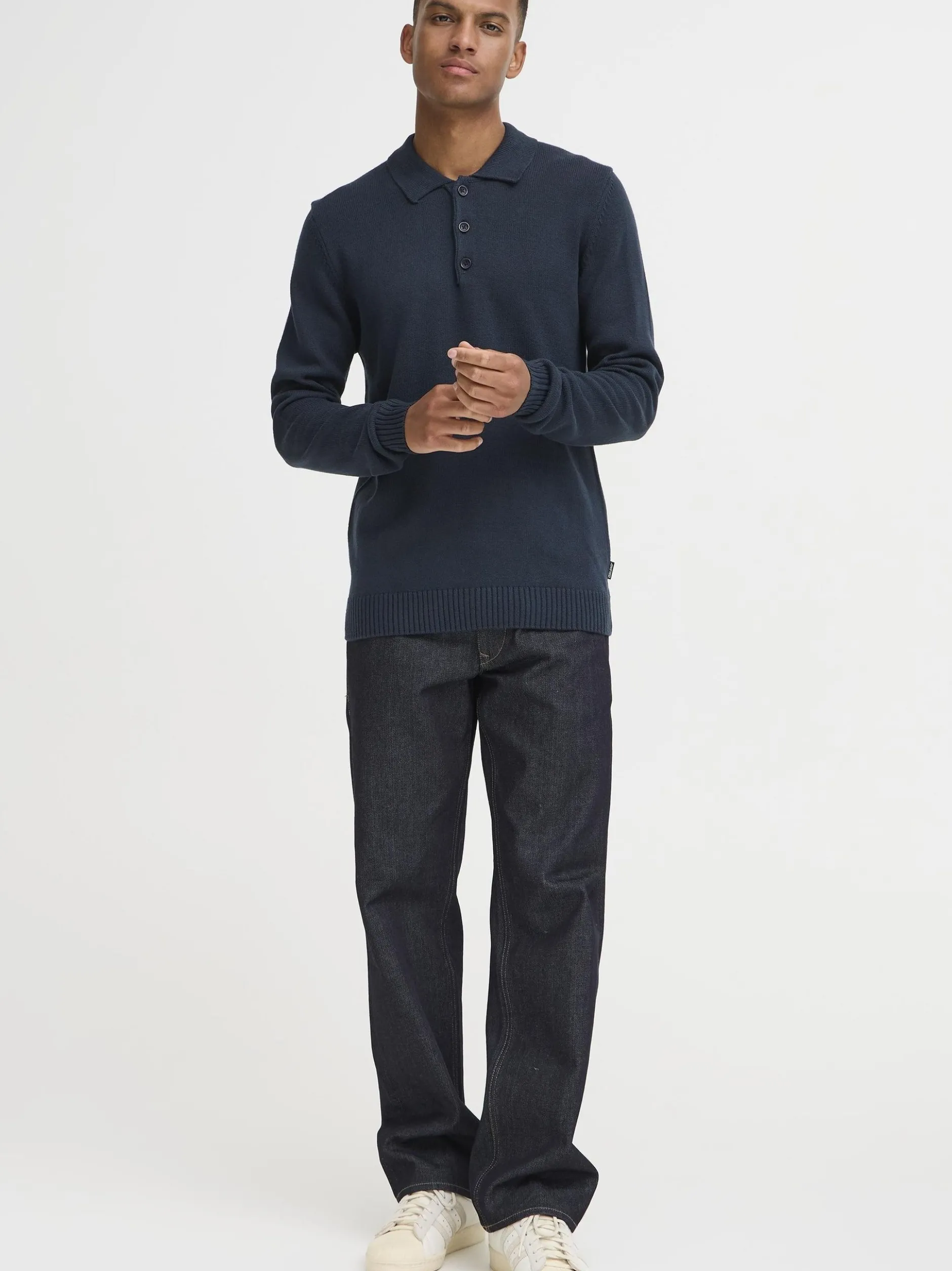 BLEND Herren Strickpullover - BHDeno in blau