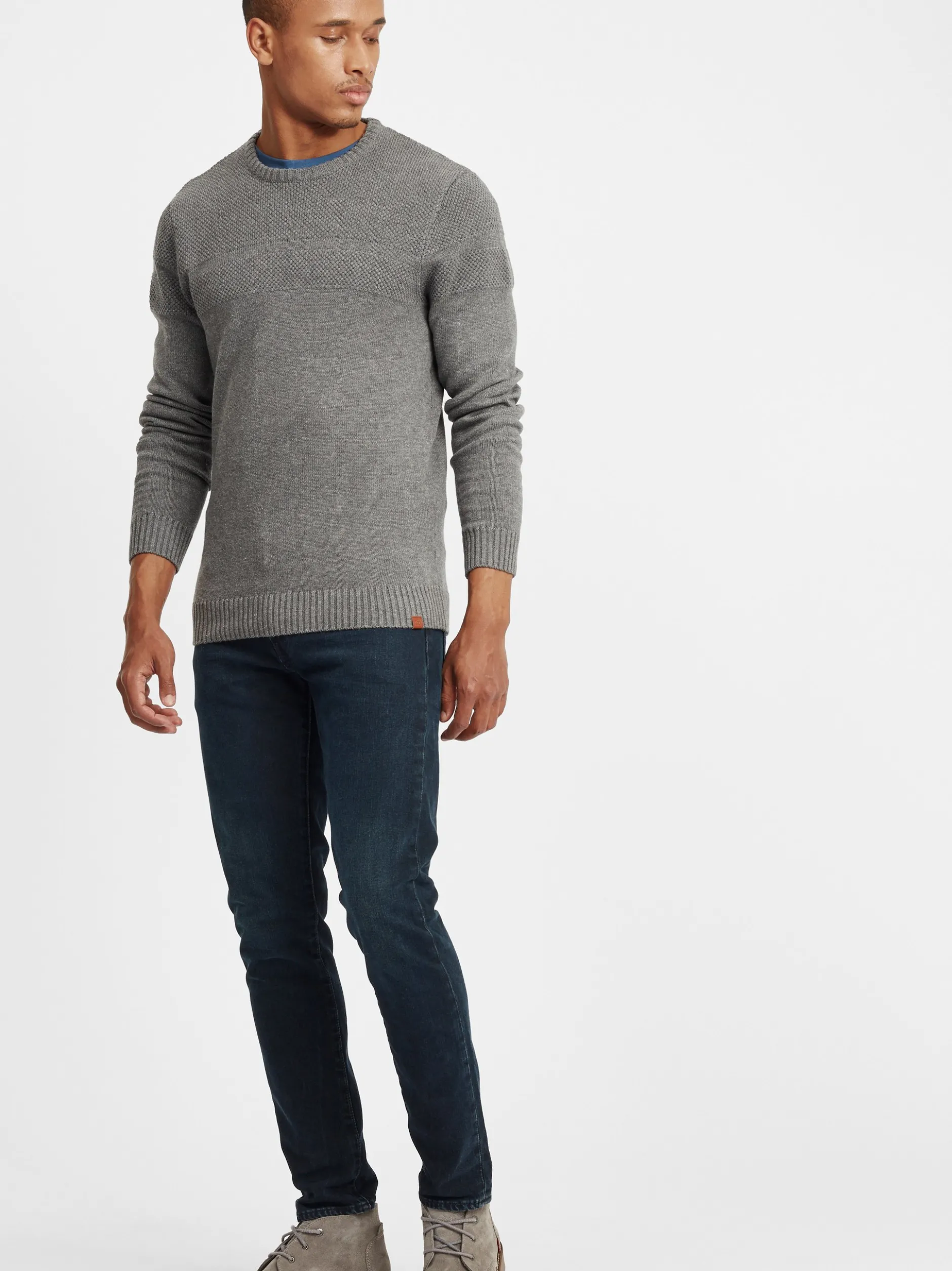 BLEND Herren Strickpullover - BHGastamo in grau