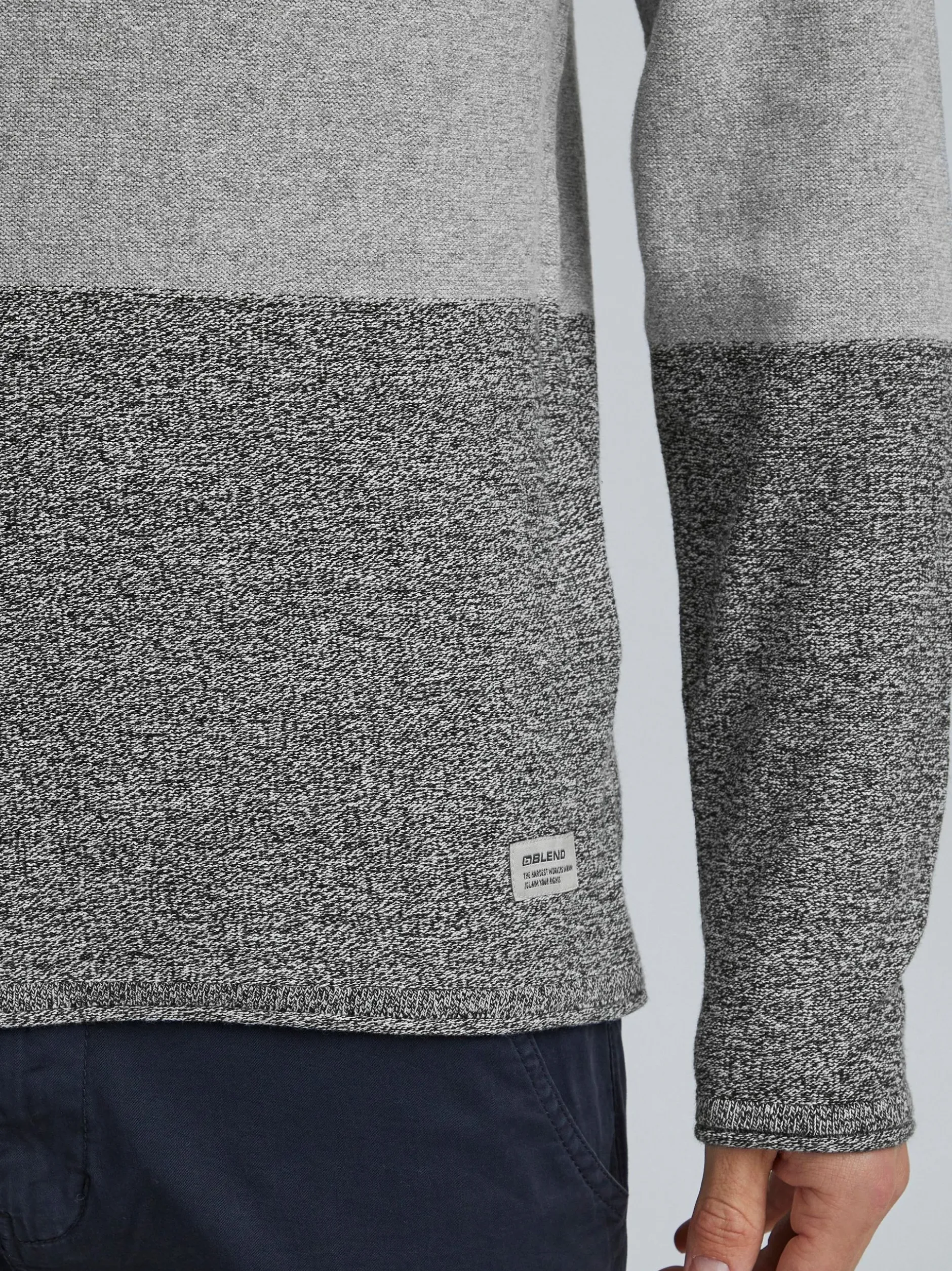 BLEND Herren Strickpullover - BHHans in schwarz