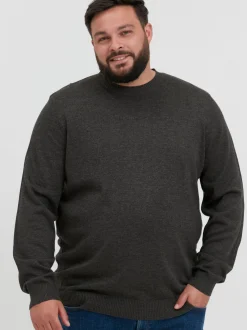 BLEND Herren Strickpullover - BHLars Big & Tall in anthrazit