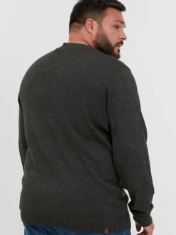 BLEND Herren Strickpullover - BHLars Big & Tall in anthrazit