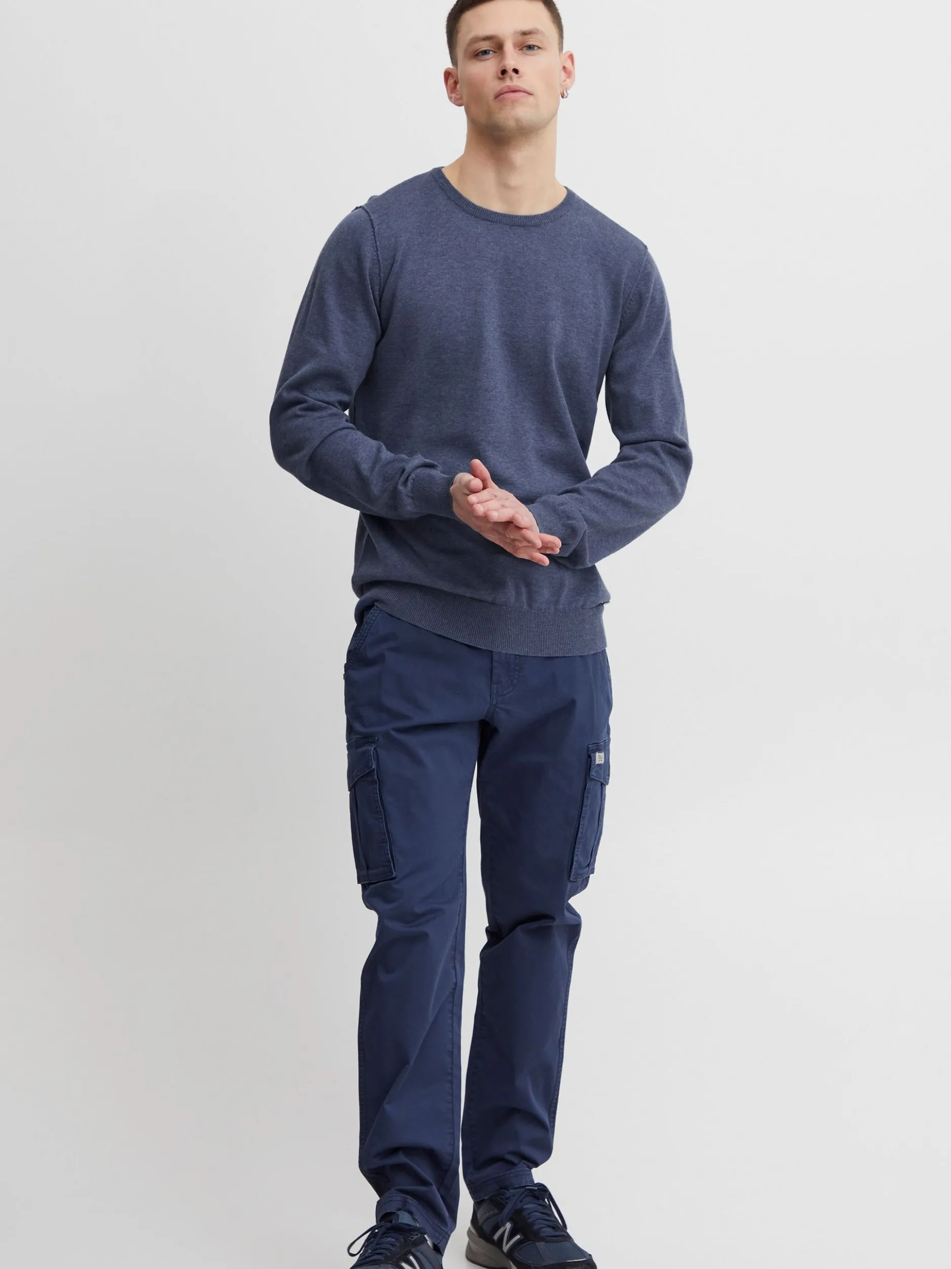 BLEND Herren Strickpullover - BHNolen in blau