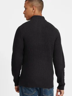 BLEND Herren Strickpullover - BHOstuta in schwarz