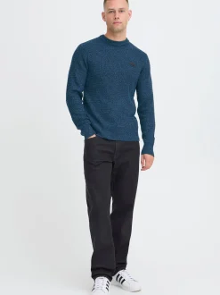 BLEND Herren Strickpullover - BHPattax in blau