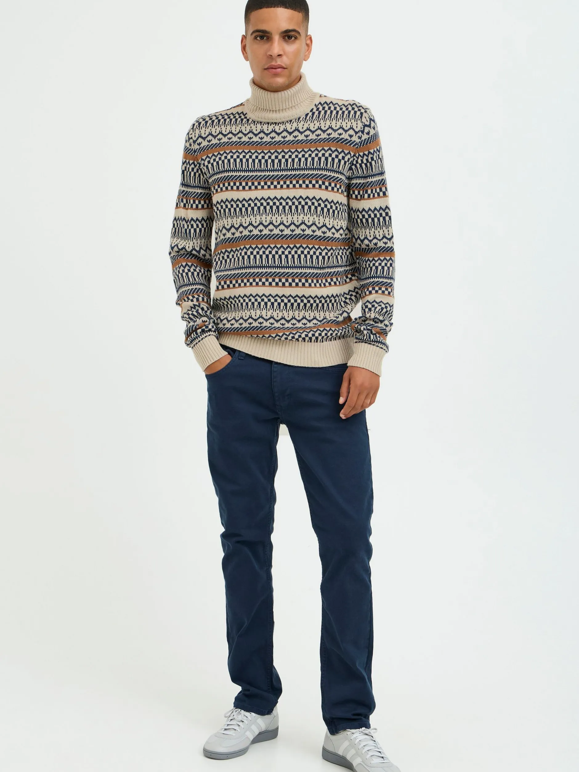 BLEND Herren Strickpullover - BHPullover in beige